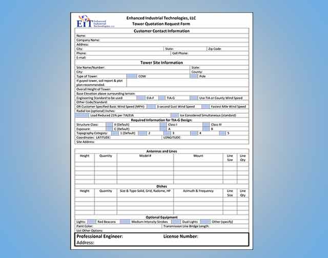 EIT Telecom Quotation form